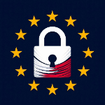 Logo KBBI – kłódka na tle gwiazd UE